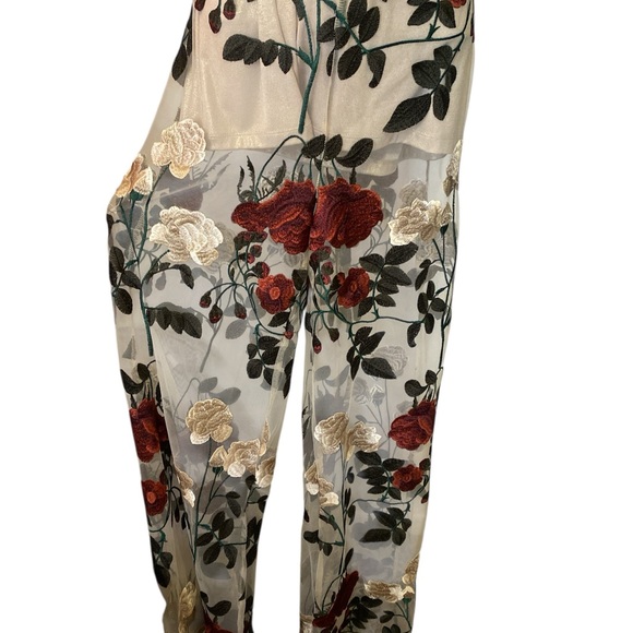 K-TOO Los Angeles Floral Sheer Pants size L - Picture 3 of 12